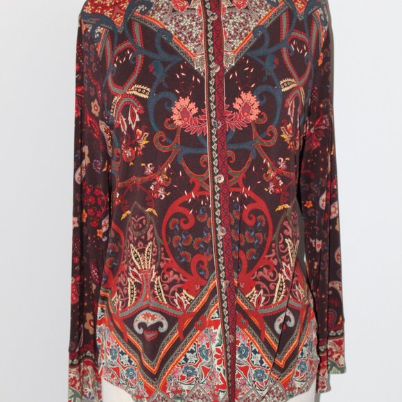 NWT Johnny Was Biya JWLA Workshop The Janie Button Front  Favorite Top XL - Picture 7 of 8